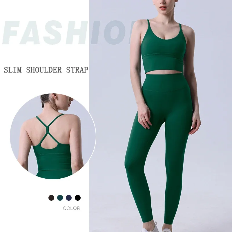 Pilates Yoga Legging - Pakaian Yoga 2 Potong Pakaian Olahraga
